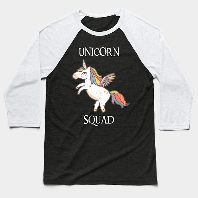 Unicorn Squad graphic for Girls Funny Unicorn print Baseball T-Shirt by merchlovers